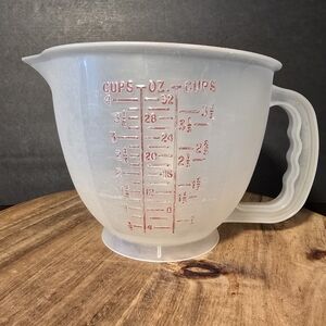 Vintage Tupperware 1 Litre / 4 cup Measuring Pitcher Mix-N-Store 1977